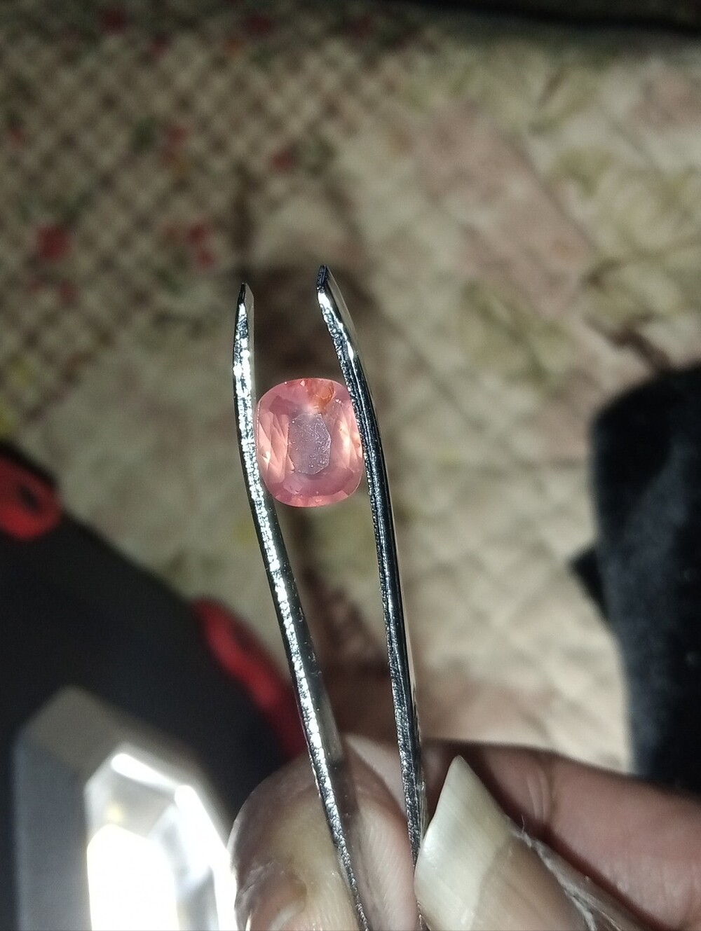 Certified Natural Cushion2.26ct OrangyPink Padparadscha Sapphire